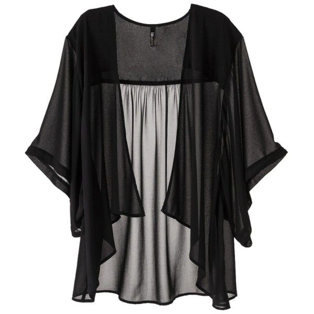 Black Cardigan Sweater with Flowing Silhouette